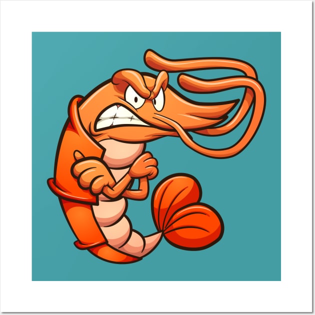 Angry shrimp Wall Art by memoangeles